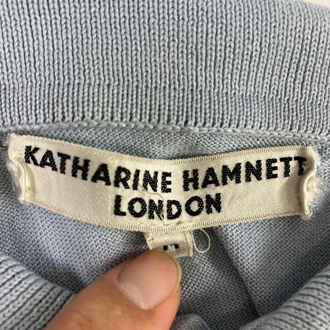KATHARINE HAMNETT(キャサリンハムネット)のKATHARINE HAMNETT LONDON ポロシャツ　古着　ボーダー メンズのトップス(ポロシャツ)の商品写真