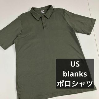 ジャーナルスタンダード(JOURNAL STANDARD)のUS blanks ポロシャツ　チャコールグレー　古着　USA ビッグサイズ(ポロシャツ)