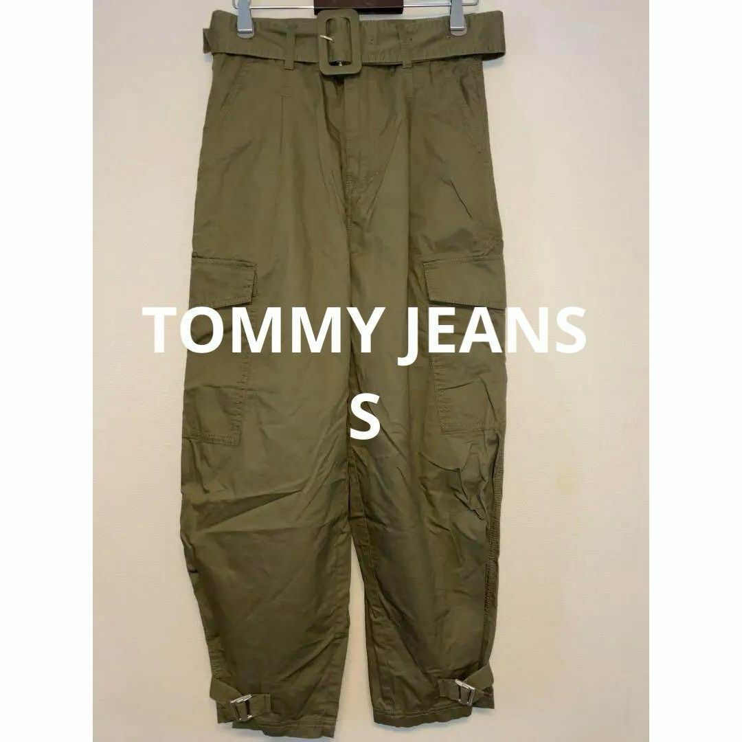 TOMMY JEANS トミー ジーンズ ミリタリーカーゴパンツ カーキ 美品 レディースのパンツ(ワークパンツ/カーゴパンツ)の商品写真