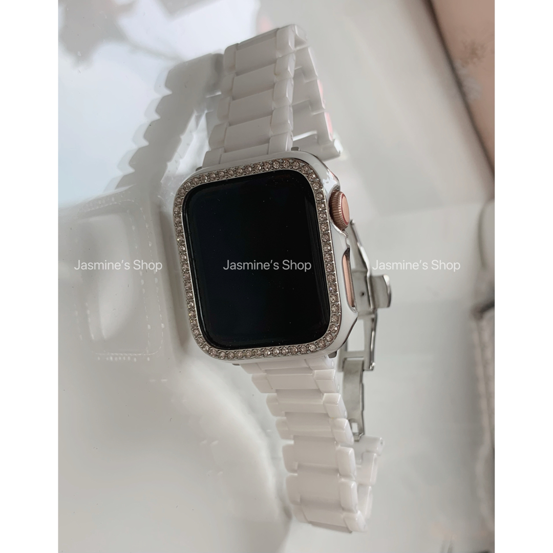 【新入荷】Apple Watch ジルコンニアケース　セラミックベルト　セット  レディースのファッション小物(腕時計)の商品写真