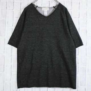 レトロ古着 ワッフルカットソー ラグランスリーブ 重ね着風 カットオフ こなれ感(Tシャツ/カットソー(半袖/袖なし))