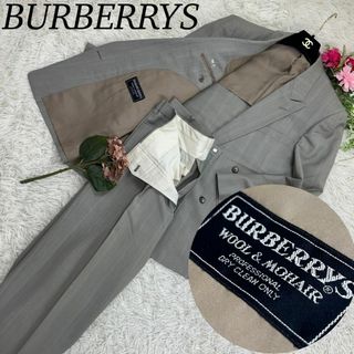 BURBERRY - バーバリー メンズ Mサイズ パンツ スーツ セットアップ サイドベンツ モヘア