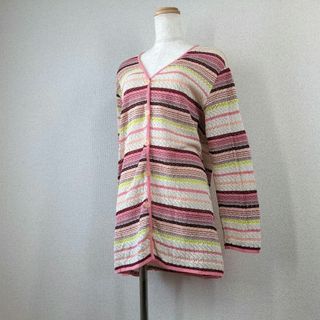 ミッソーニ(MISSONI)の【ミッソーニ】ニット　カーディガン　長袖　48　4L　ゴルフウェア　マルチカラー(カーディガン)