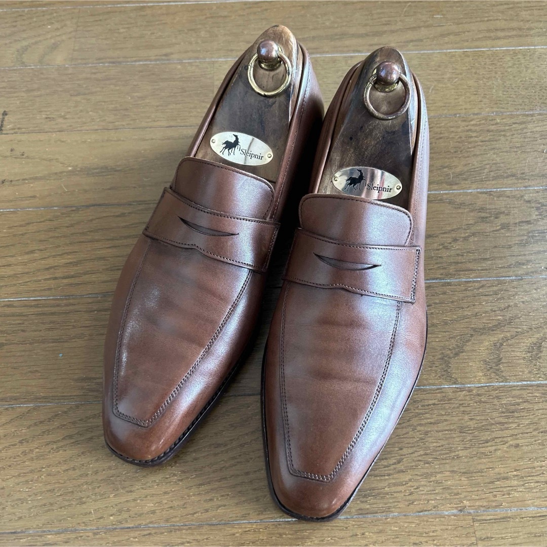 Crockett&Jones(クロケットアンドジョーンズ)の281.CROCKETT&JONES MERTON ペニーローファー 7E メンズの靴/シューズ(ドレス/ビジネス)の商品写真