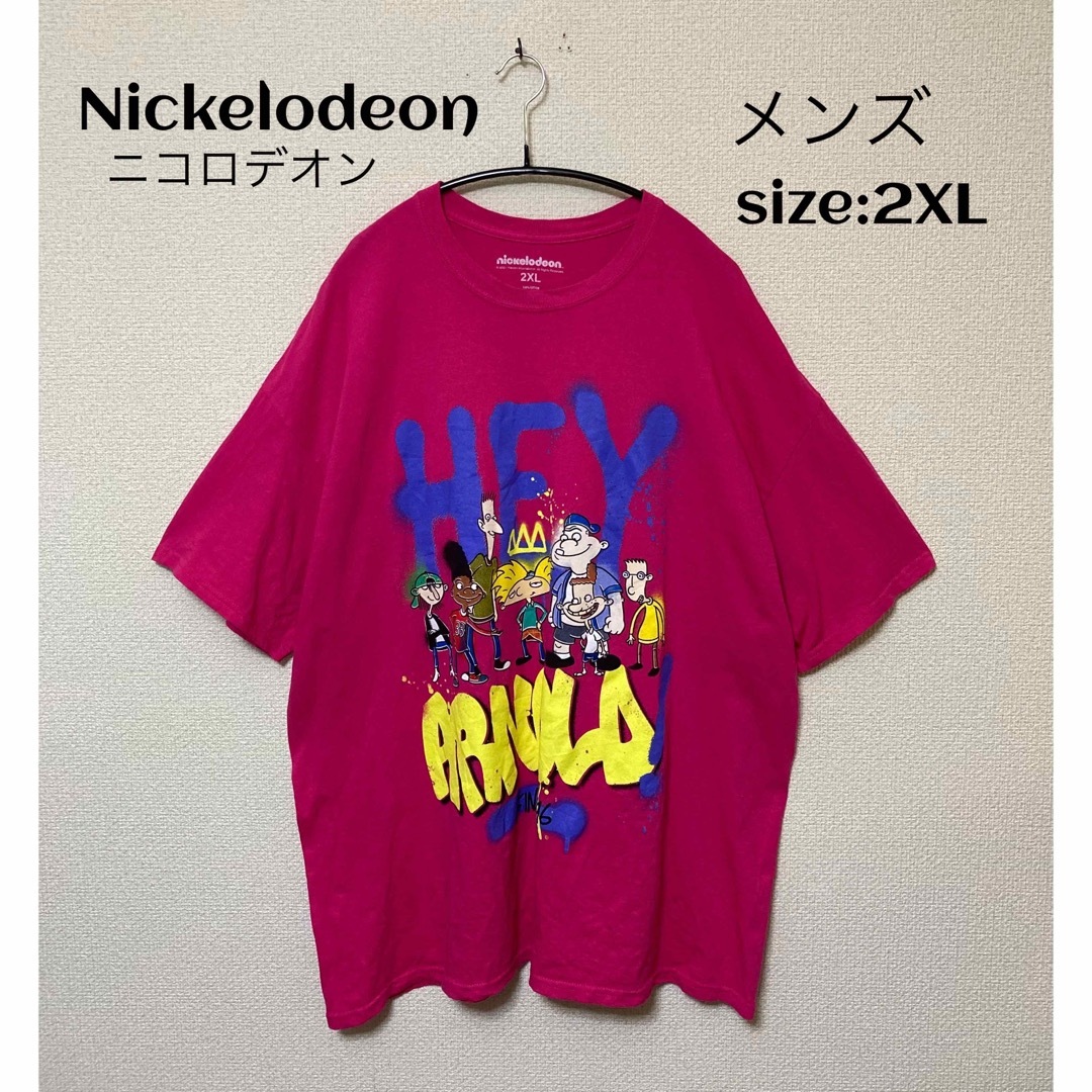 Nickelodeon ニコロデオン Tシャツ USA輸入古着 2XL メンズのトップス(Tシャツ/カットソー(半袖/袖なし))の商品写真