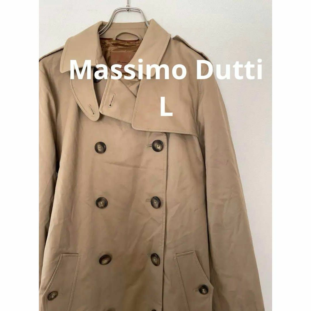 Massimo Dutti ウエストベルト トレンチコート サイズL ベージュ レディースのジャケット/アウター(トレンチコート)の商品写真
