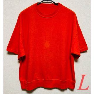 アダムエロぺ(Adam et Rope')の【アダムエロペ】アメリカンコットンスウェットTシャツ(オレンジ)(Tシャツ/カットソー(半袖/袖なし))