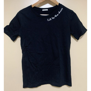 ジーユー(GU)のGU 半袖リブ刺繍Tシャツ(Tシャツ(半袖/袖なし))
