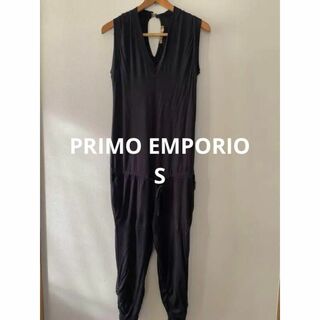 PRIMO EMPORIO オールインワン ブラック 黒 サイズS イタリア製(サロペット/オーバーオール)