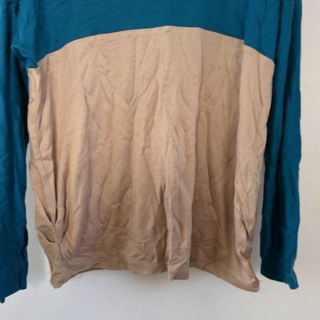 Lunaria ルナリア テンセル混 長袖トップス Mサイズ エメラルド 日本製 レディースのトップス(Tシャツ(長袖/七分))の商品写真