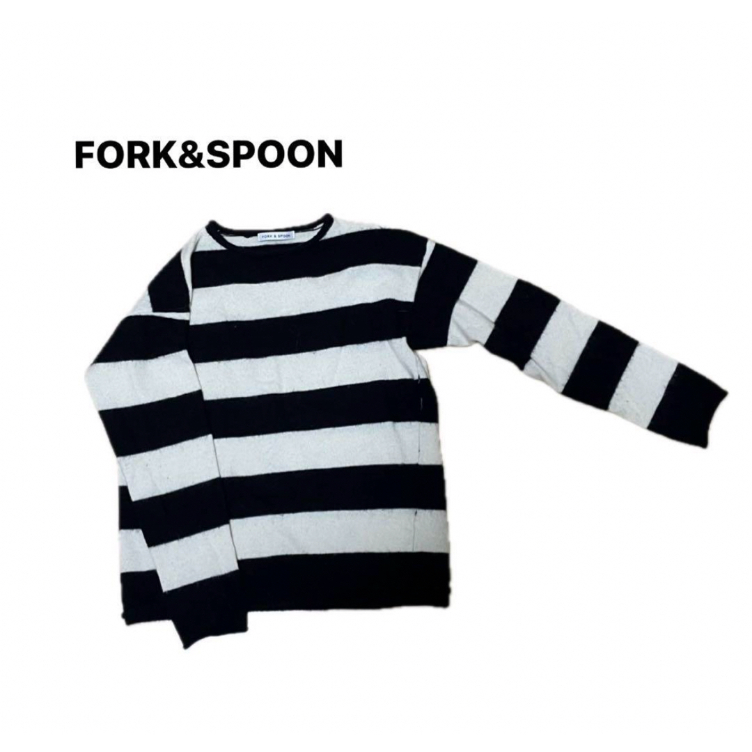 FORK&SPOON(フォークアンドスプーン)のfork&spoon セーター ニット ボーダー 白&黒 レディースのトップス(ニット/セーター)の商品写真