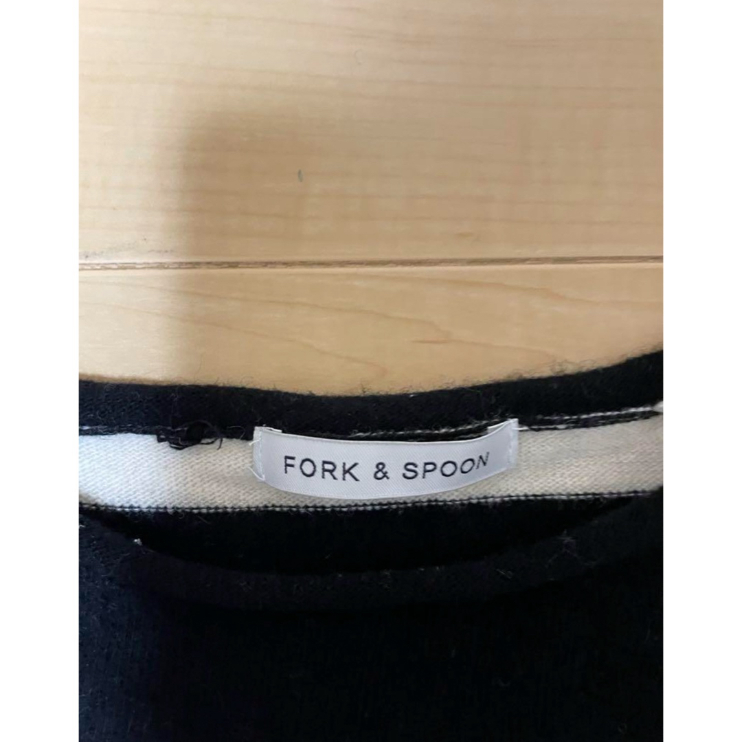 FORK&SPOON(フォークアンドスプーン)のfork&spoon セーター ニット ボーダー 白&黒 レディースのトップス(ニット/セーター)の商品写真