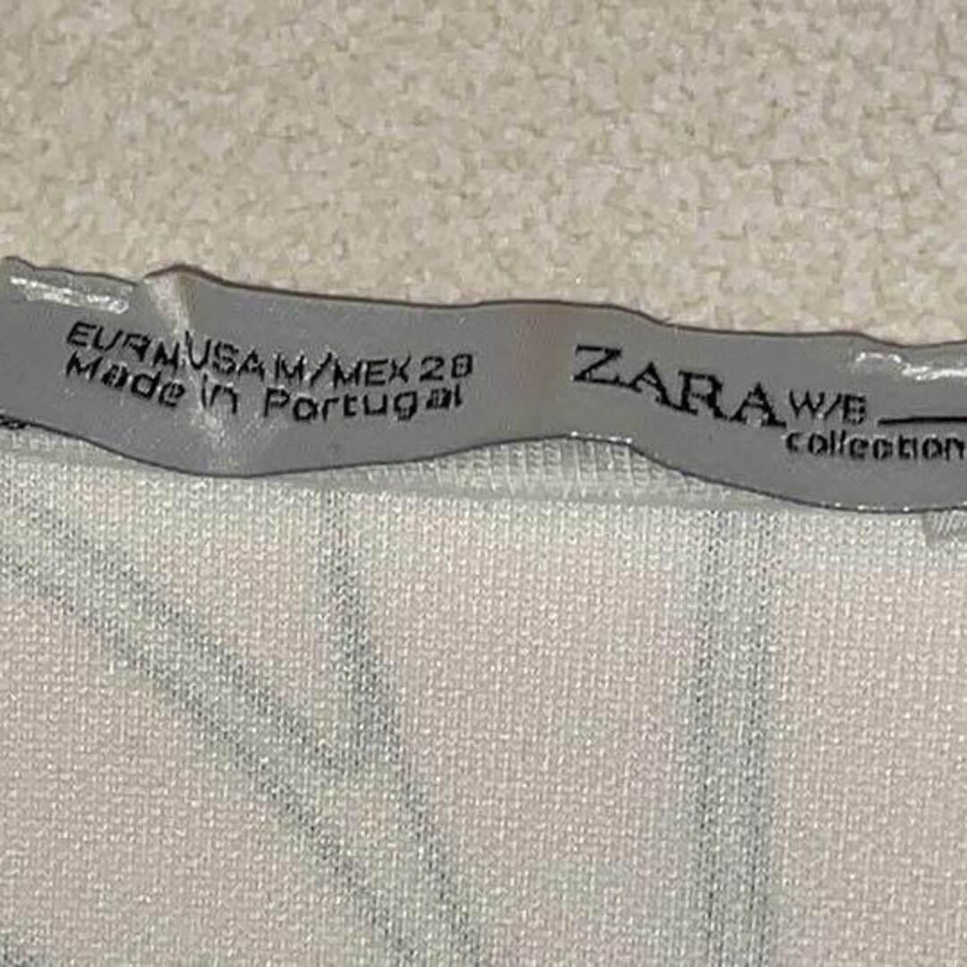 ZARA ノースリーブ 膝丈ワンピース フラワープリント Mサイズ ポルトガル製 レディースのワンピース(ひざ丈ワンピース)の商品写真