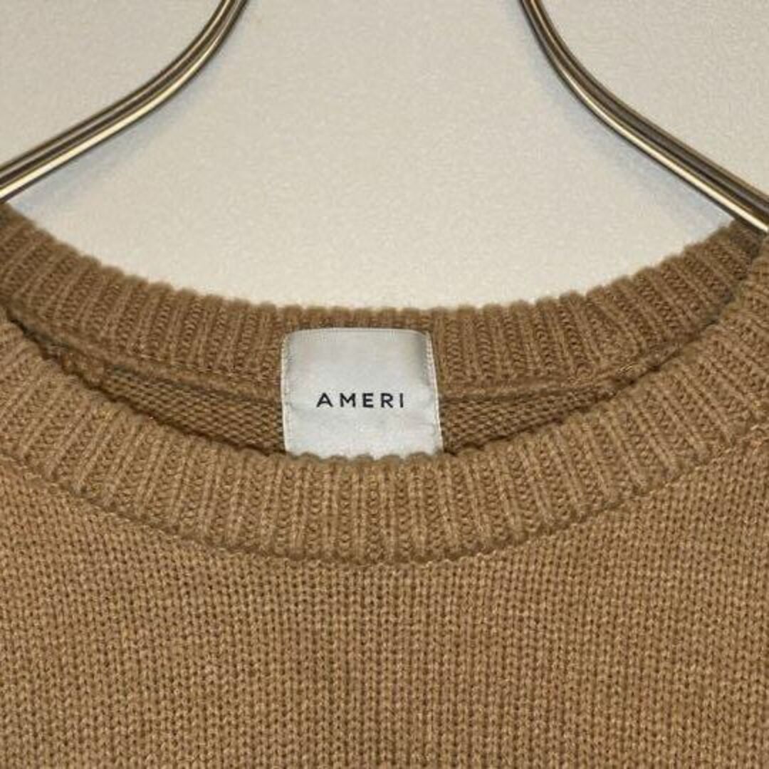 Ameri VINTAGE(アメリヴィンテージ)のAMERI アメリ 七分袖 ニット セーター ベージュ レディース ヴィンテージ レディースのトップス(ニット/セーター)の商品写真