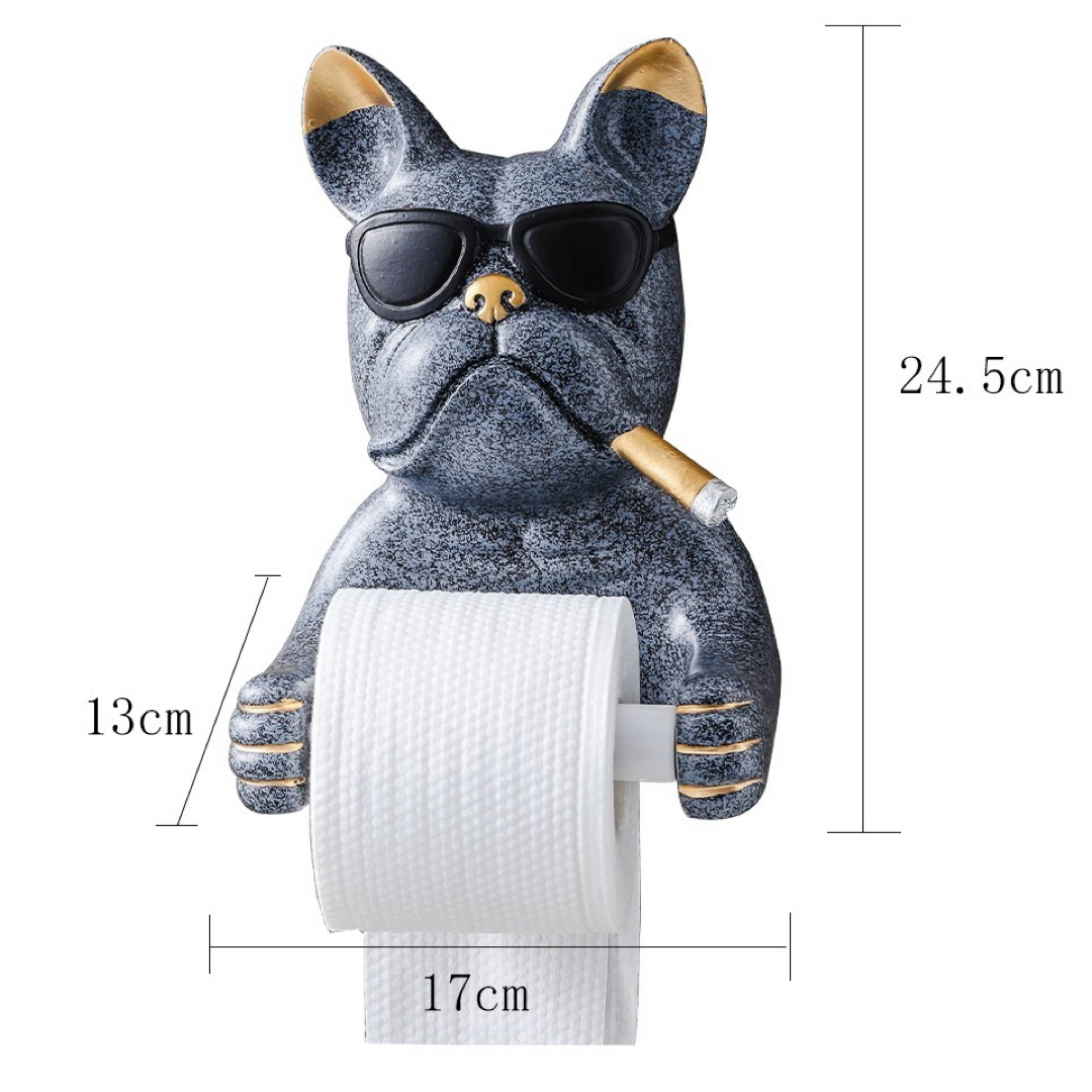 トイレットペーパーホルダー ブルドッグ バスルーム 犬型の通販 トイレットペーパーホルダー ブルドッグ バスルーム 犬型の通販
