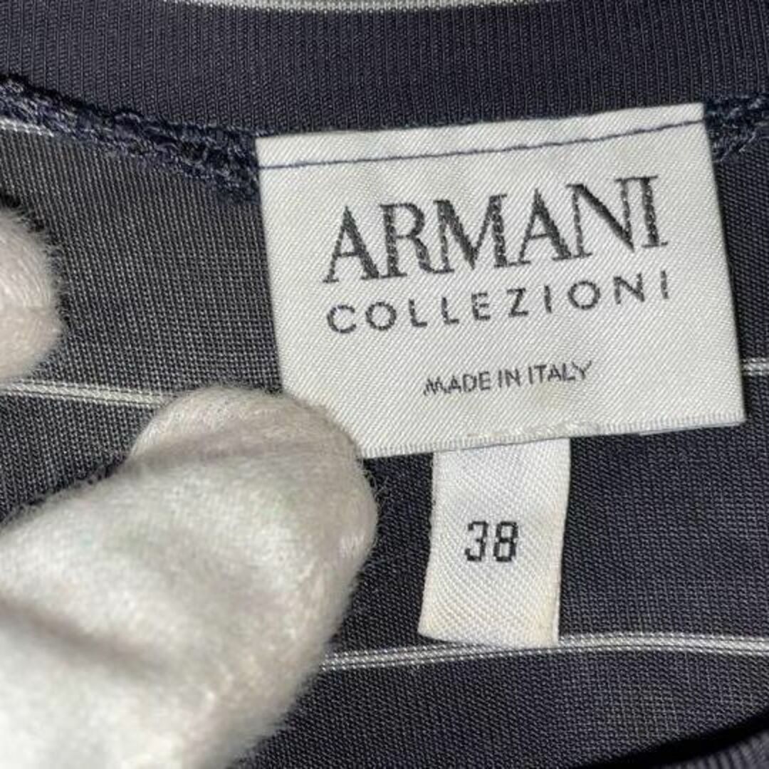 ARMANI COLLEZIONI(アルマーニ コレツィオーニ)のARMANI COLLEZIONI アルマーニ Tシャツ ボーダー イタリア製 レディースのトップス(Tシャツ(半袖/袖なし))の商品写真