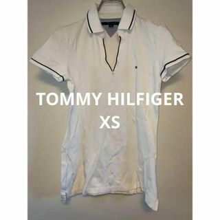 トミーヒルフィガー(TOMMY HILFIGER)のTOMMY HILFIGER トミー ポロシャツ ホワイト XS レディース(ポロシャツ)