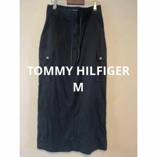トミーヒルフィガー(TOMMY HILFIGER)のTOMMY HILFIGER トミー ロングスカート ブラック モーリシャス製(ロングスカート)