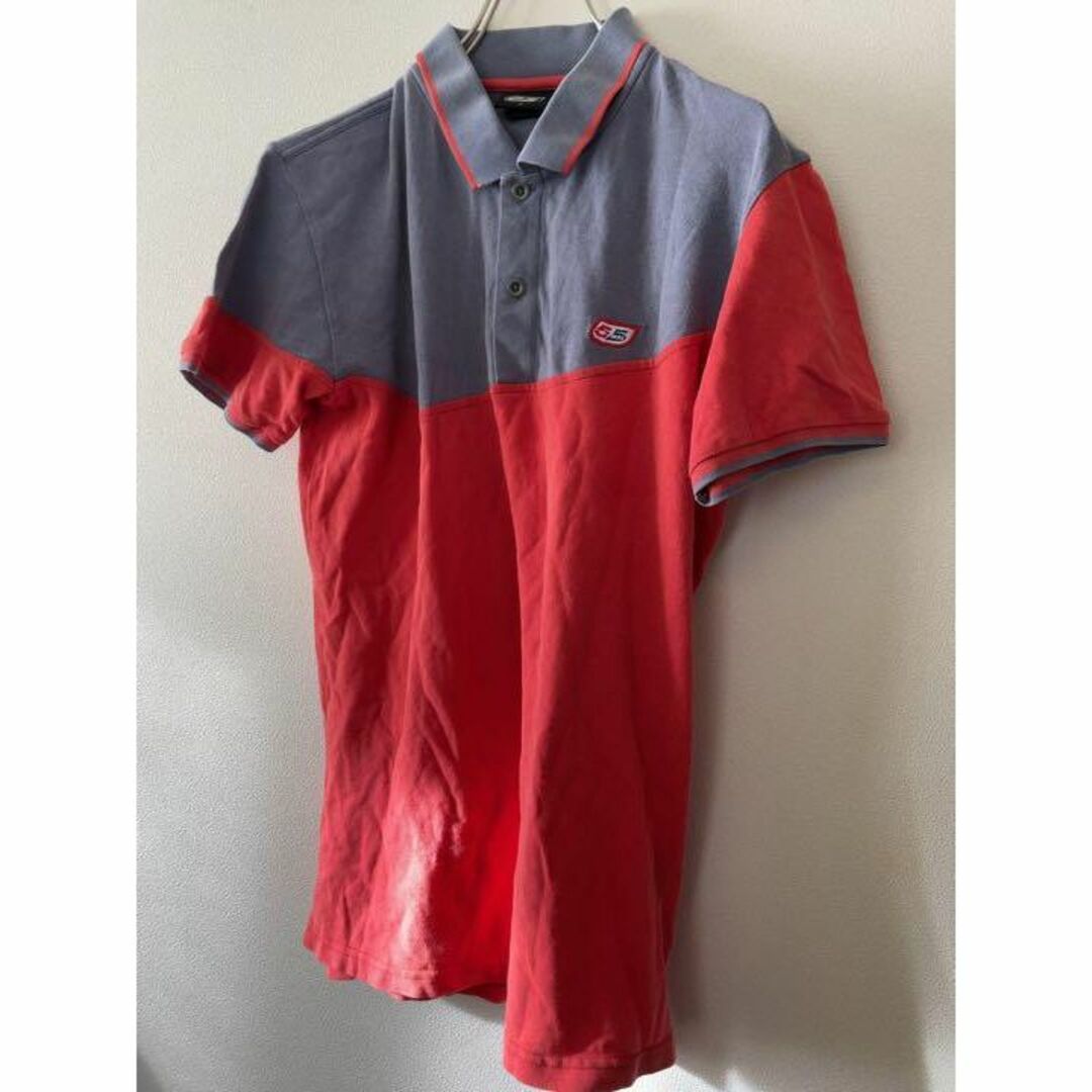 DIESEL(ディーゼル)のDIESEL ディーゼル ポロシャツ 半袖 レッド系 サイズM 90's メンズのトップス(ポロシャツ)の商品写真