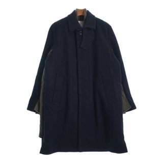 サカイ(sacai)のsacai サカイ ステンカラーコート 1(S位) 紺 【古着】【中古】(ステンカラーコート)