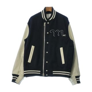 サカイ(sacai)のsacai サカイ スタジャン 4(XL位) 紺x白 【古着】【中古】(スタジャン)