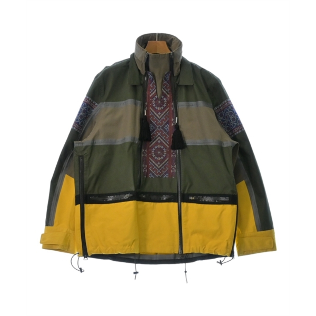 sacai(サカイ)のsacai サカイ ブルゾン（その他） 3(L位) カーキxベージュx黄 【古着】【中古】 メンズのジャケット/アウター(その他)の商品写真