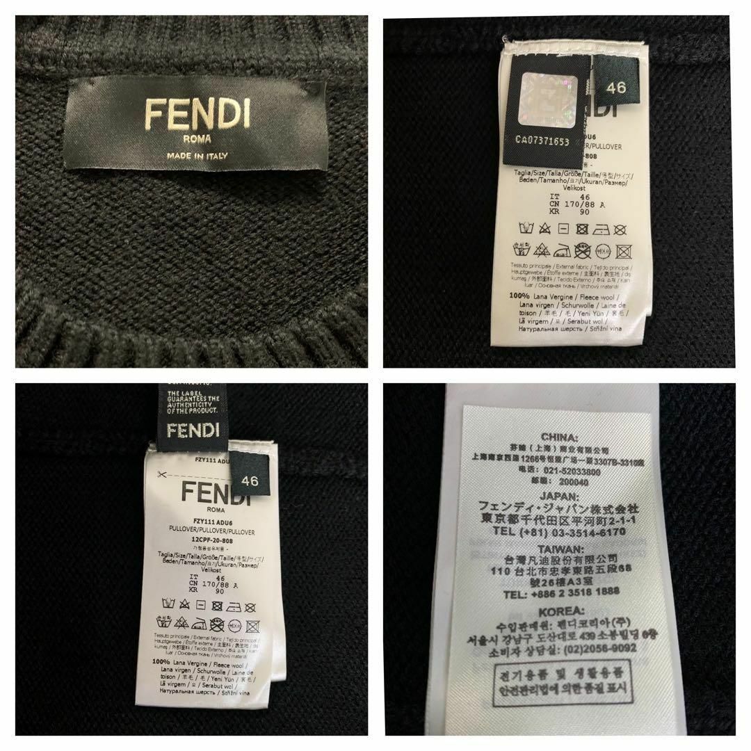 FENDI(フェンディ)の【最高級の逸品】FENDI フェンディ 超希少デザイン ニット 即完売モデル メンズのトップス(ニット/セーター)の商品写真