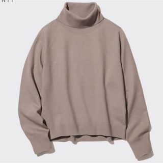 ユニクロ(UNIQLO)の3Dスフレヤーンタートルネックセーター （長袖）(ニット/セーター)