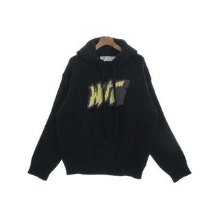 オフホワイト(OFF-WHITE)のOFF-WHITE オフホワイト ニット・セーター XL 黒xグレー 【古着】【中古】(ニット/セーター)