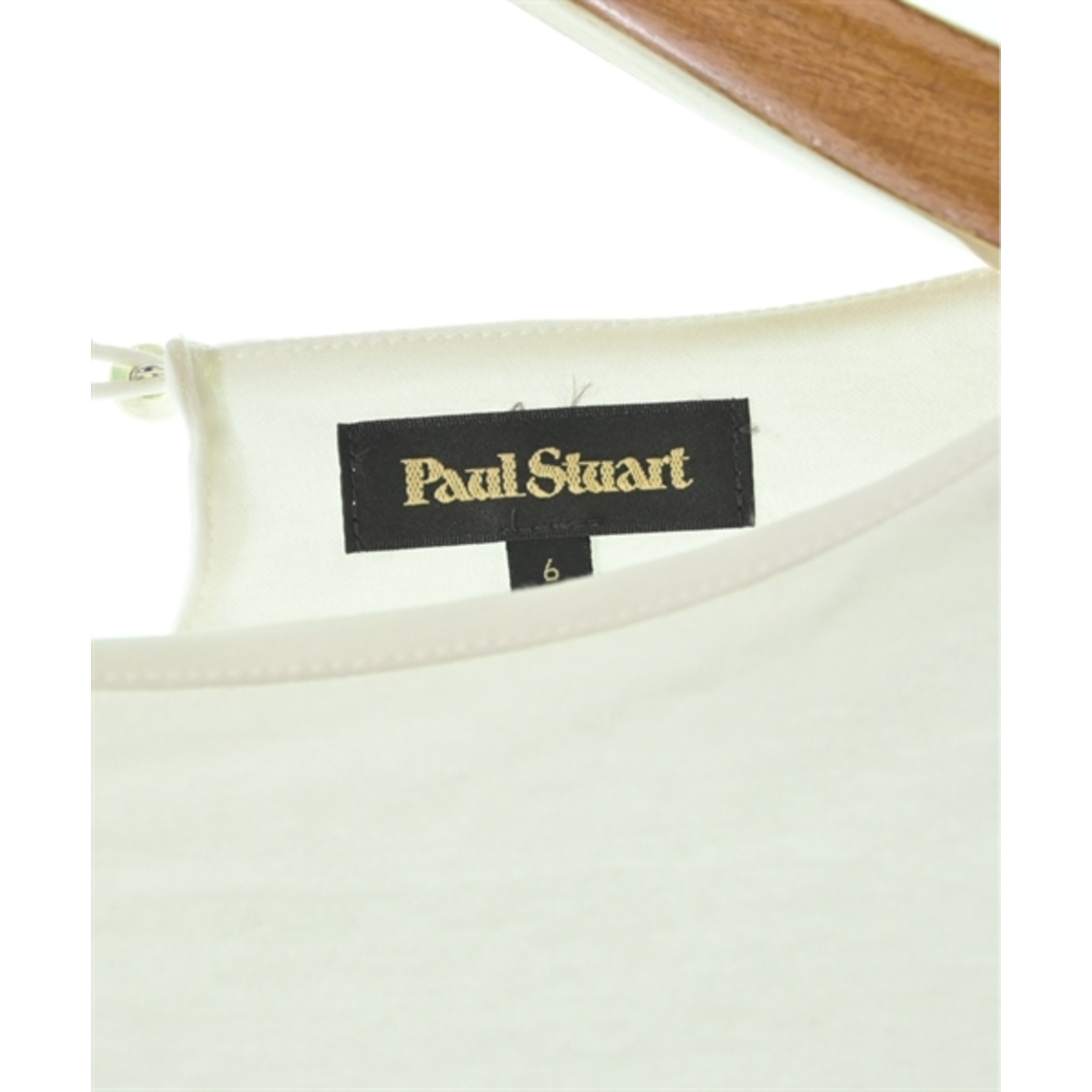 Paul Stuart(ポールスチュアート)のPAUL STUART ポールスチュアート Tシャツ・カットソー 6(M位) 白 【古着】【中古】 レディースのトップス(カットソー(半袖/袖なし))の商品写真