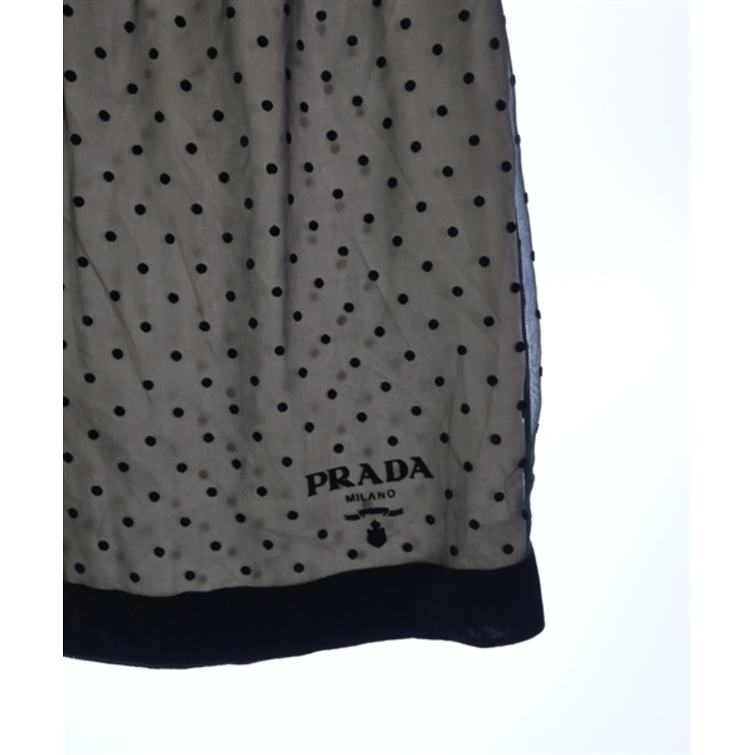 PRADA(プラダ)のPRADA プラダ ひざ丈スカート 38(S位) 黒(ドット) 【古着】【中古】 レディースのスカート(ひざ丈スカート)の商品写真