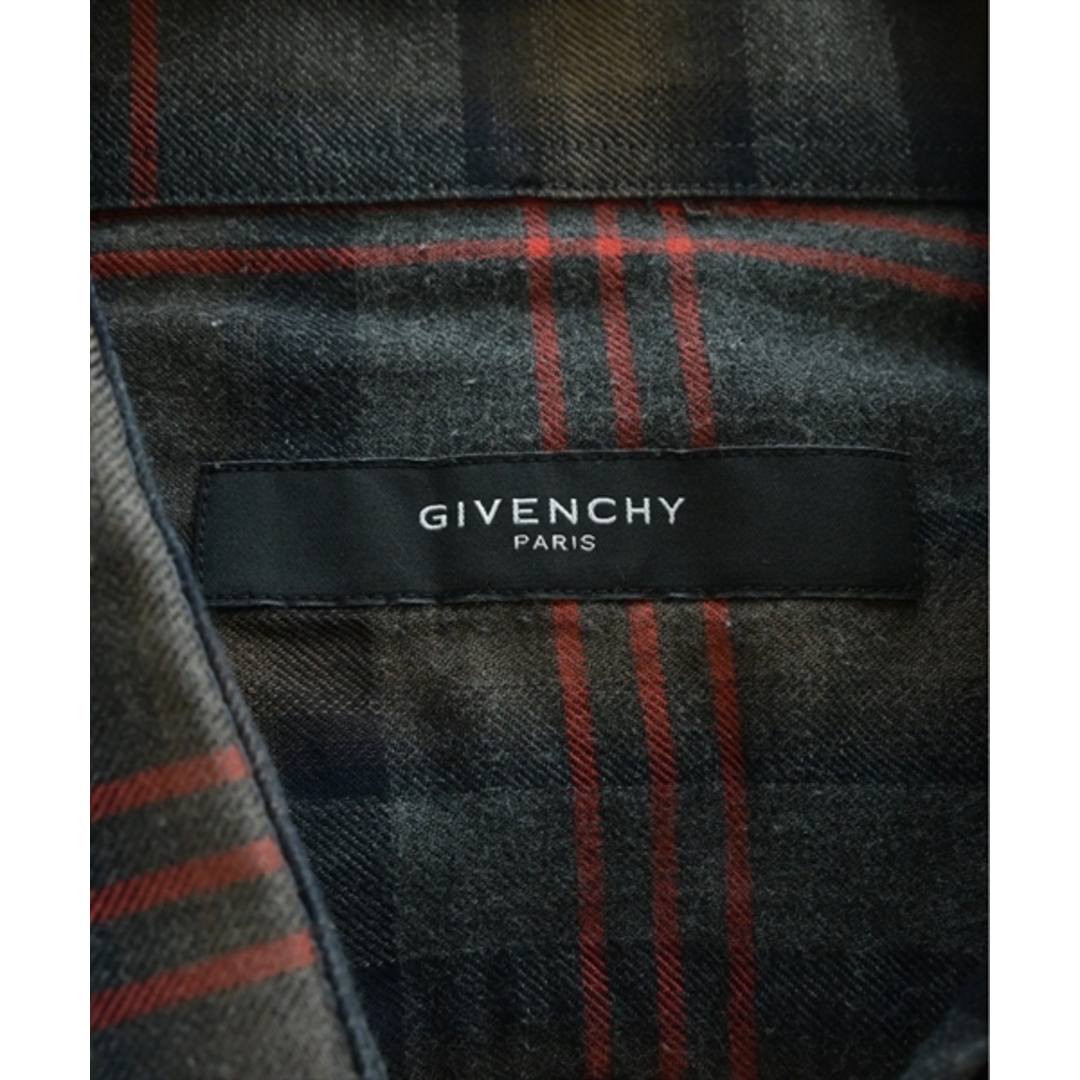 GIVENCHY(ジバンシィ)のGIVENCHY カジュアルシャツ 41(L位) グレーx赤x茶(チェック) 【古着】【中古】 メンズのトップス(シャツ)の商品写真
