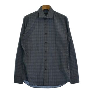 プラダ(PRADA)のPRADA プラダ カジュアルシャツ 39(M位) グレーx黒(総柄) 【古着】【中古】(シャツ)