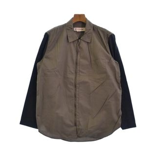 マルニ(Marni)のMARNI マルニ カジュアルシャツ 48(L位) カーキxグレー 【古着】【中古】(シャツ)