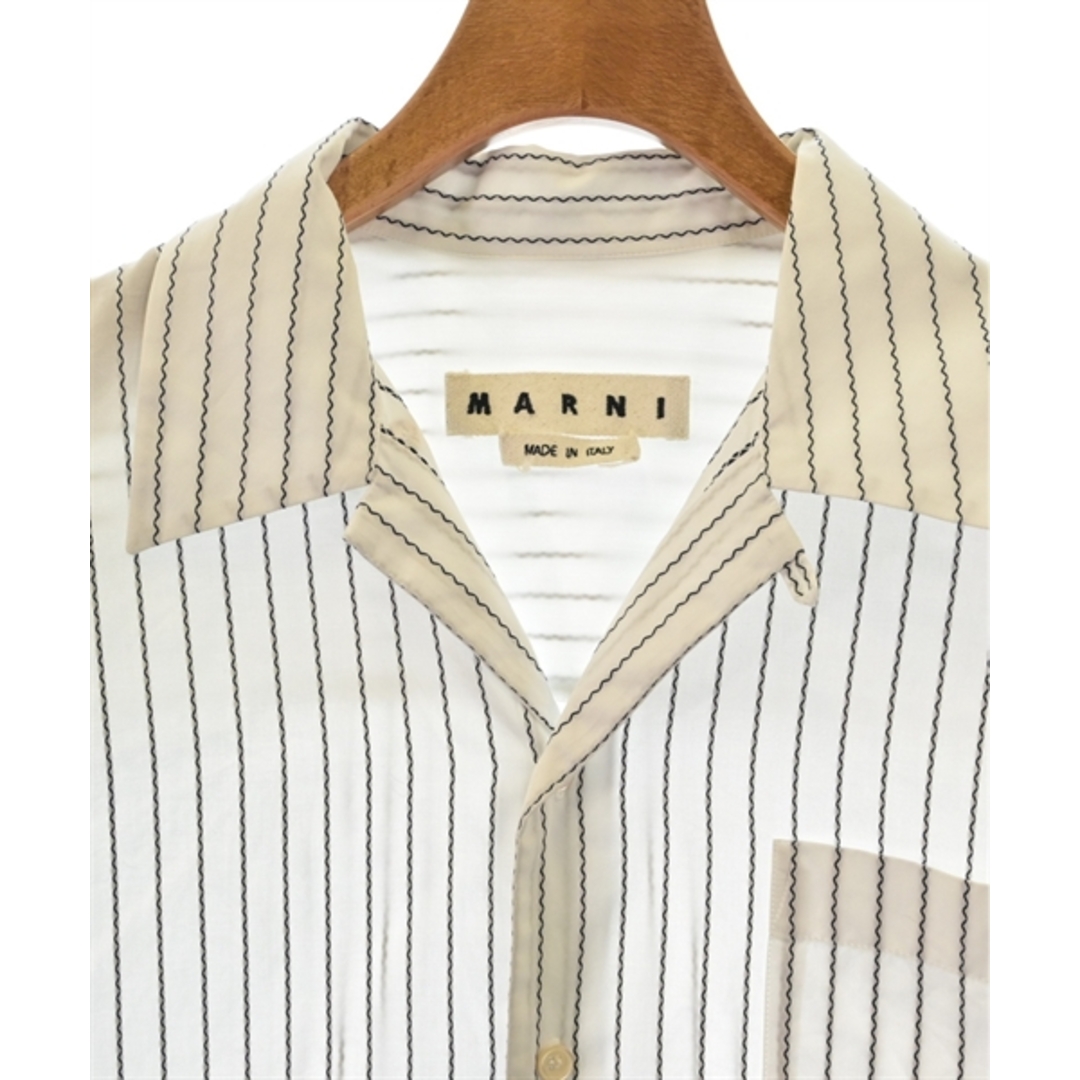 Marni(マルニ)のMARNI マルニ カジュアルシャツ 46(M位) 白x黒(ストライプ) 【古着】【中古】 メンズのトップス(シャツ)の商品写真