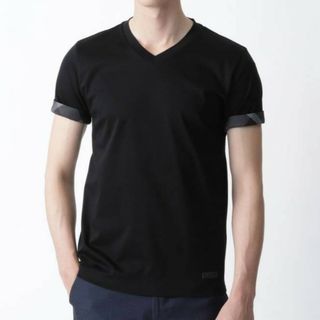 ブラックレーベルクレストブリッジ(BLACK LABEL CRESTBRIDGE)の【新品】ブラックレーベルクレストブリッジ　Tシャツ　黒　LL　バーバリー　338(Tシャツ/カットソー(半袖/袖なし))