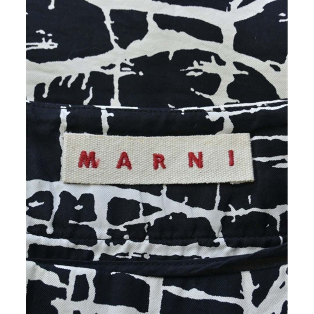 Marni(マルニ)のMARNI マルニ ひざ丈スカート 38(S位) 黒x白(総柄) 【古着】【中古】 レディースのスカート(ひざ丈スカート)の商品写真