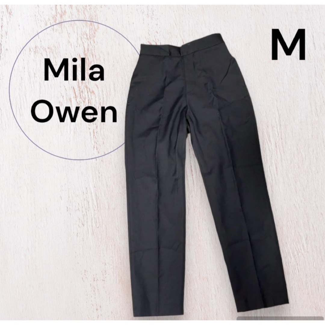 Mila Owen(ミラオーウェン)の【Mila Owen】ブラックパンツ.1(M)size レディースのパンツ(カジュアルパンツ)の商品写真