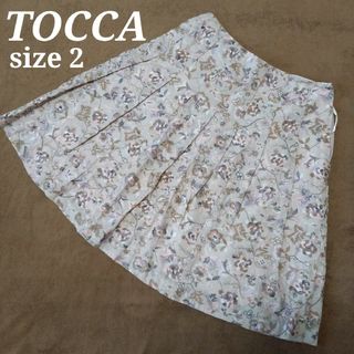 TOCCA トッカ エンブロイダリー 花柄 総刺繍 スカート 2 ピンク