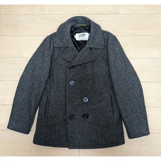 ショット(schott)の38 美品 SCHOTT 753US スリムフィット Pコート ダークグレー(ピーコート)