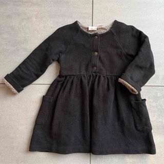 ザラキッズ(ZARA KIDS)のザラベイビー　104cm 3-4歳　ワンピース　ブラック(ワンピース)