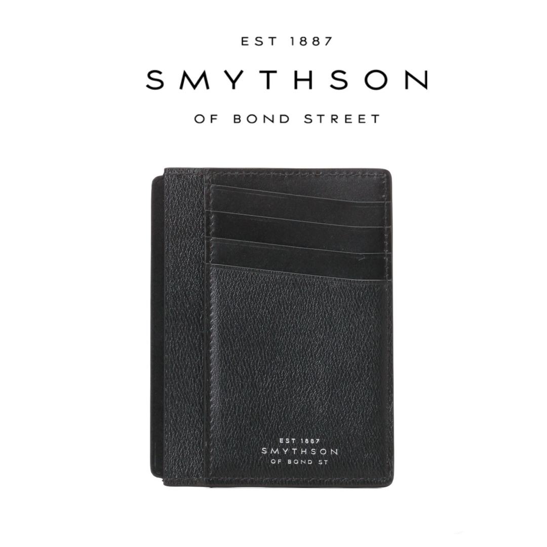 Smythson(スマイソン)の新品 定価2.7万円 SMYTHSON スマイソン カードホルダー ブラック メンズのファッション小物(名刺入れ/定期入れ)の商品写真