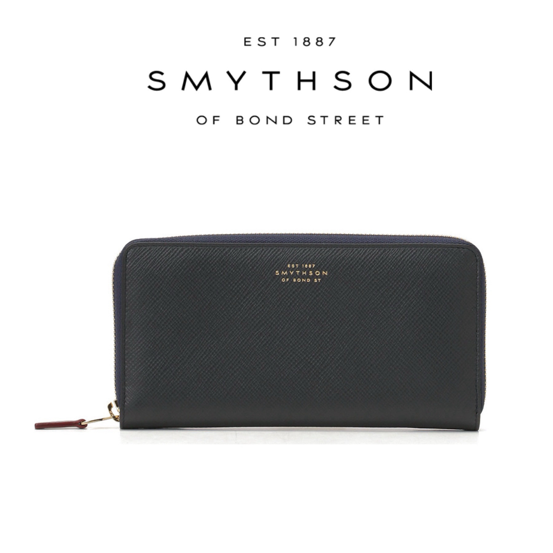 待望☆】 新品 定価5.6万 SMYTHSON Panama Zip Wallet 紺 | www ...