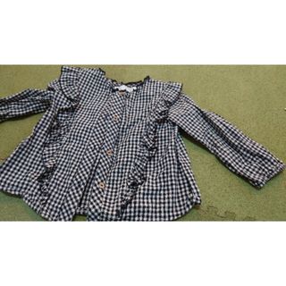 ザラキッズ(ZARA KIDS)のzarababyギンガムチェックブラウス18-24m92cm(ブラウス)