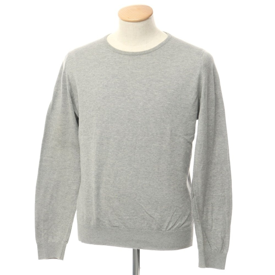 JOHN SMEDLEY(ジョンスメドレー)の【中古】ジョンスメドレー JOHN SMEDLEY ハイゲージコットン クルーネックニット グレー【サイズM】【メンズ】 メンズのトップス(ニット/セーター)の商品写真