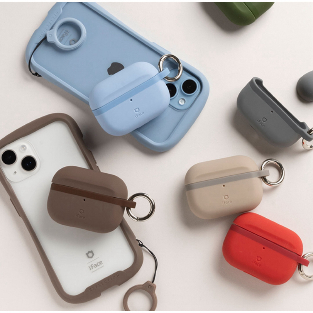 Hamee(ハミィ)のAirPods 第3世代  シリコンケース iFace Grip On カーキ スマホ/家電/カメラのオーディオ機器(ヘッドフォン/イヤフォン)の商品写真