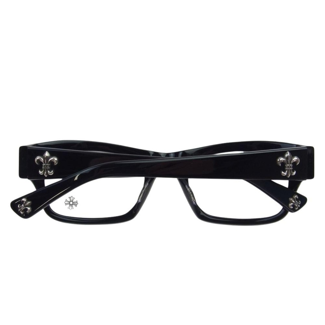 Chrome Hearts(クロムハーツ)のCHROME HEARTS クロムハーツ（原本無） メガネ 購入時証明書付属 日本製 BLUE BALLZ color BK 51□22-135 度無し メガネ 眼鏡 ブラック系【中古】 メンズのファッション小物(サングラス/メガネ)の商品写真