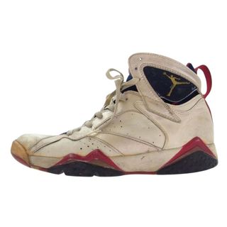 ナイキ(NIKE)のNIKE ナイキ スニーカー 130157-110 観賞用 ヴィンテージ 92s AIR JORDAN 7 OG BARCELONA OLYMPIC AJ7 エアジョーダン バルセロナオリンピック スニーカー ホワイト系 ネイビー系 27.5cm【中古】(スニーカー)