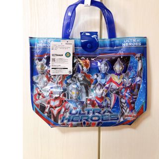 新品 ウルトラマン ウルトラヒーローズ プールバッグ/スナップ付き/ビーチバック