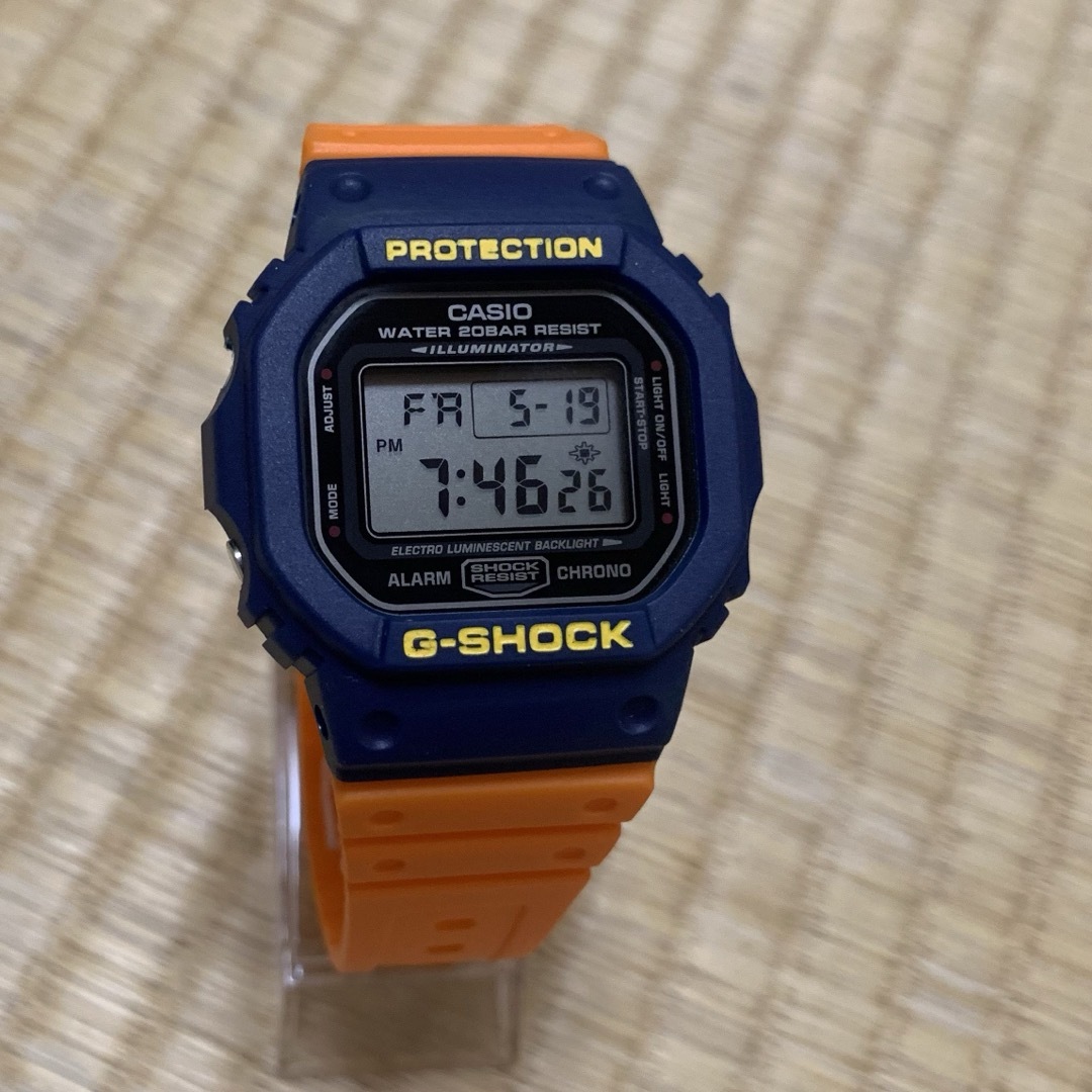 DW-5600 系ベルベゼ　ベルト　ベゼル　ブルー　ネイビー　青　復刻スピード メンズの時計(ラバーベルト)の商品写真